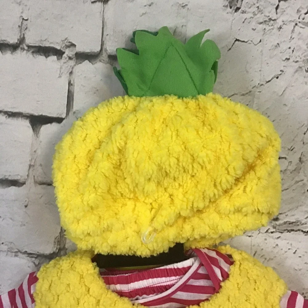 Pineapple Infant Costume Sz 12-18Mos Warm Halloween Hat Booties‎ Hyde & Eek New